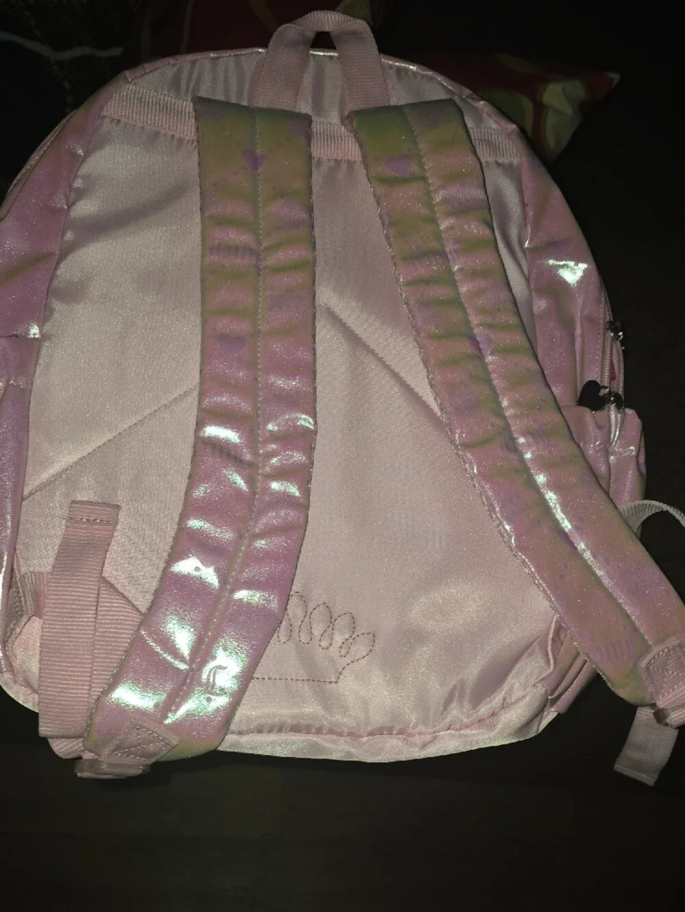 Juicy Couture Iridescent Pink Holographic Backpack